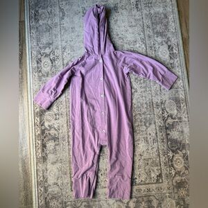 Kate Quinn Little Liam Purple Hooded Romper 3T